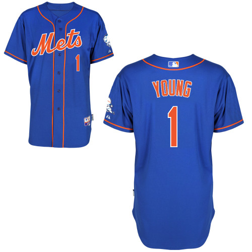 Chris Young #1 mlb Jersey-New York Mets Women's Authentic Alternate Blue Home Cool Base Baseball Jersey